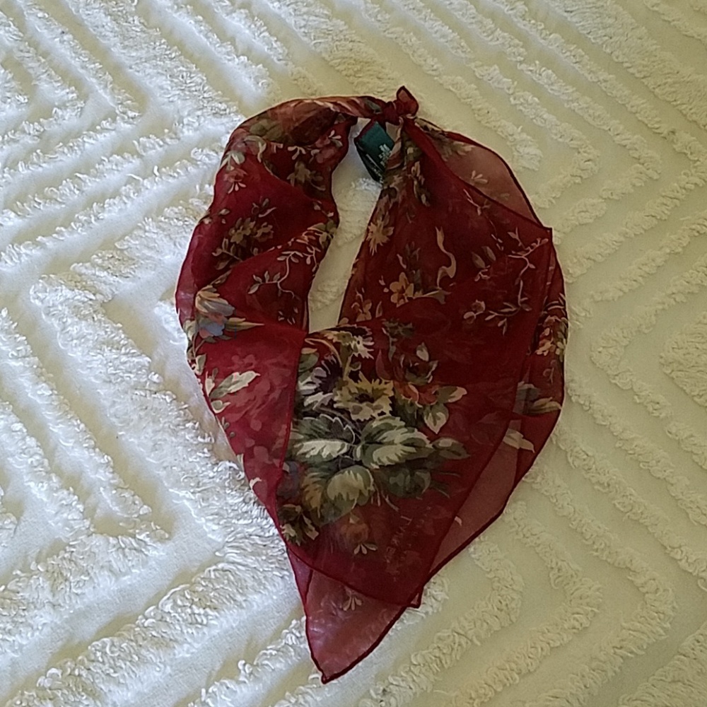Womens floral sheer scarf